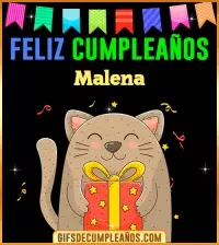 GIF Feliz Cumpleaños Malena